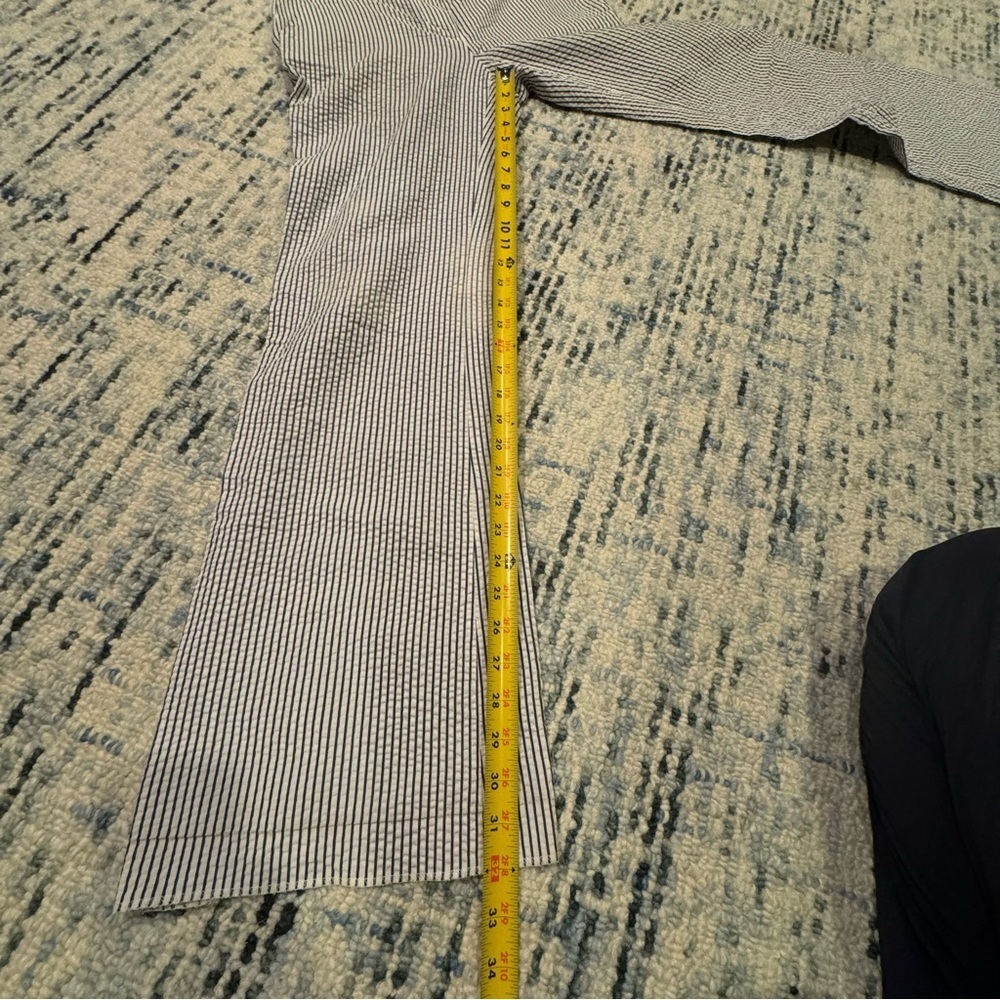 J Crew City Fit Seersucker Striped Flare Pants, Size 6 - Picture 15 of 16